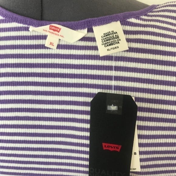 🌺GAP - Purple & White Stripe Tank Top.NWT - Picture 6 of 6